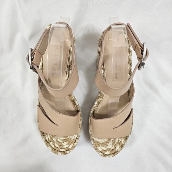 Sigerson Morrison Arien Platform Wedge Espadrille Sandals in Beige Nude - Size 7 - Picture 2 of 12